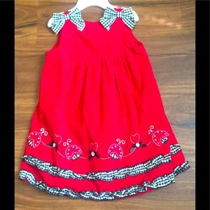 Cute ladybug dress for girls size 2